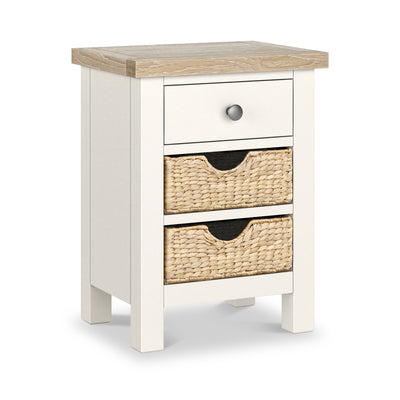 Farrow Basket 3 Drawer Bedside Table