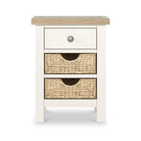 Farrow Basket 3 Drawer Bedside from Roseland Furniture