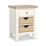 Farrow Basket 3 Drawer Bedside from Roseland Furniture
