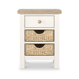 Farrow Basket 3 Drawer Bedside from Roseland Furniture