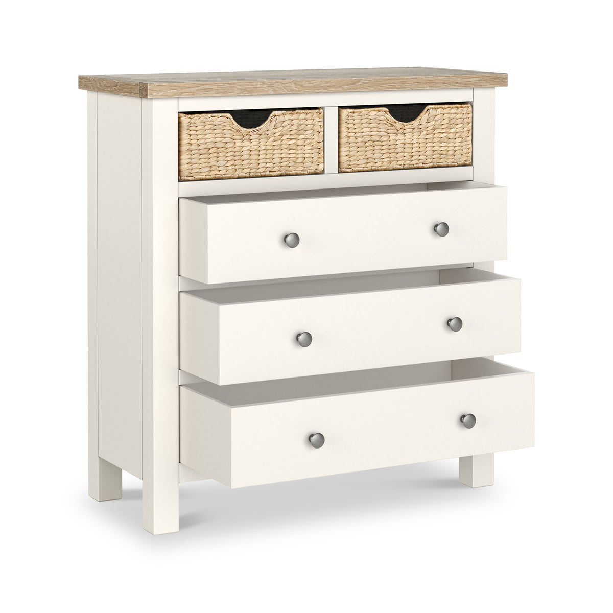 Farrow Basket 2 Over 3 Drawer Chest from Roseland Furniture