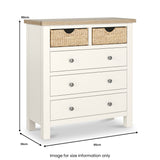 Farrow Basket 2 Over 3 Drawer Chest from Roseland Furniture