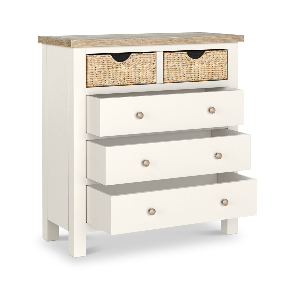 Farrow Basket 2 Over 3 Drawer Chest from Roseland Furniture