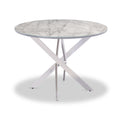 Seth White and Grey Round Dining Table from Roseland