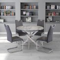 Seth White and Grey Round Dining Table for dining room