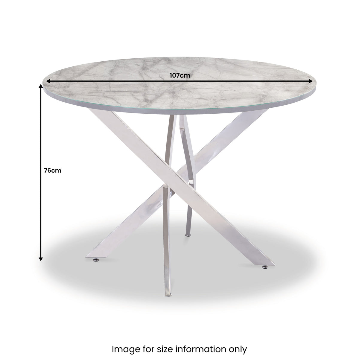 Seth White and Grey Round Dining Table from Roseland