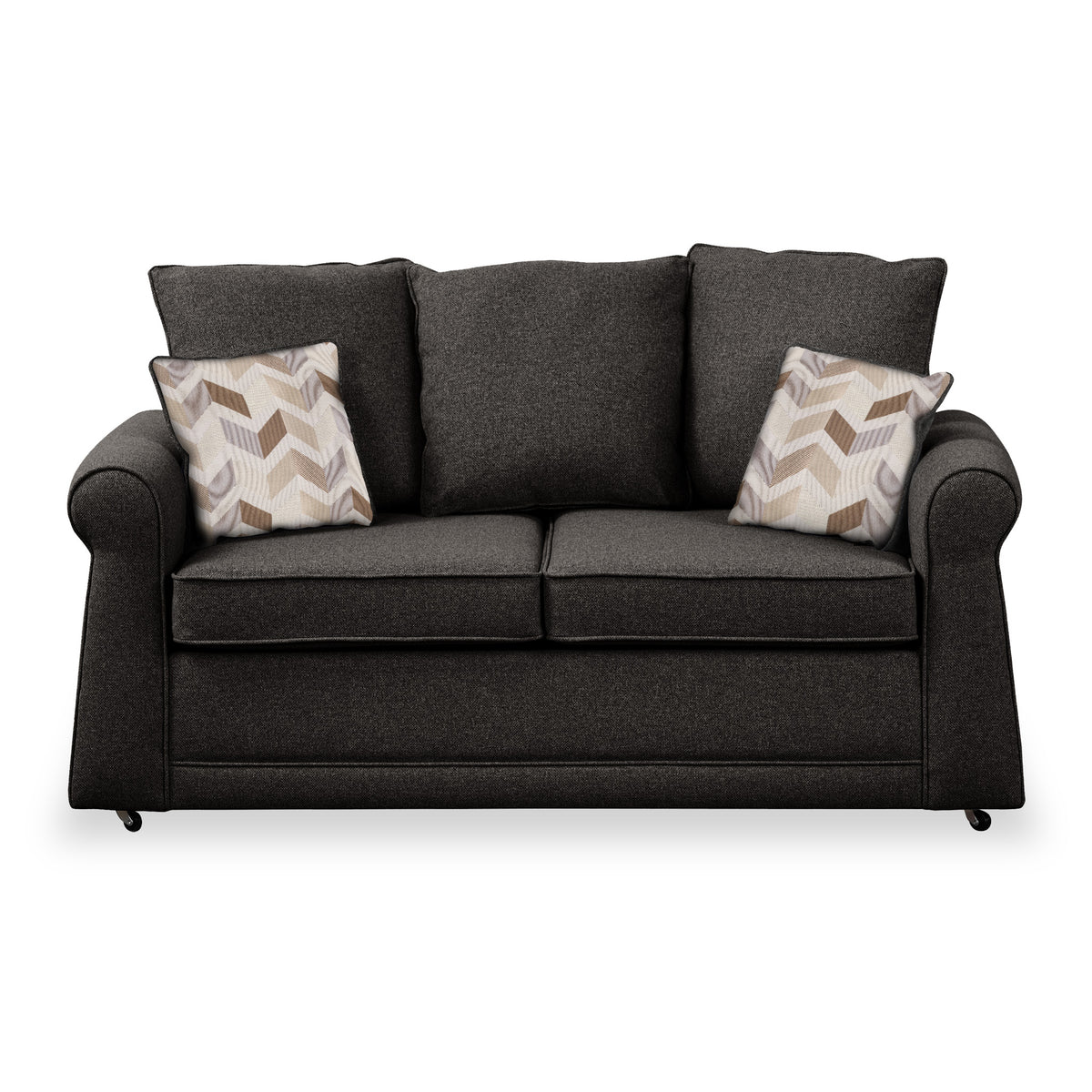 Broughton Faux Linen 2 Seater Sofabed with Oatmeal Scatter Cushions from Roseland Furniture