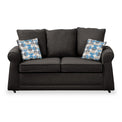 Broughton Faux Linen 2 Seater Sofabed with Blue Scatter Cushions from Roseland Furniture