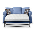Broughton Denim Faux Linen 2 Seater Sofabed with Charcoal Scatter Cushions from Roseland Furniture