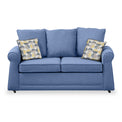 Broughton Denim Faux Linen 2 Seater Sofabed with Beige Scatter Cushions from Roseland Furniture