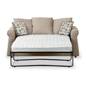 Broughton Oatmeal Faux Linen 2 Seater Sofabed with Beige Scatter Cushions from Roseland Furniture