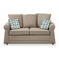 Broughton Oatmeal Faux Linen 2 Seater Sofabed with Duck Egg Scatter Cushions from Roseland Furniture