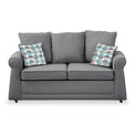 Broughton Silver Faux Linen 2 Seater Sofabed with Duck Egg Scatter Cushions from Roseland Furniture