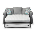 Broughton Silver Faux Linen 2 Seater Sofabed with Duck Egg Scatter Cushions from Roseland Furniture