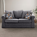 Branston Charcoal Soft Weave 2 Seater Sofabed with Charcoal Scatter Cushions from Roseland Furniture