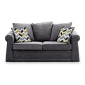 Branston Charcoal Soft Weave 2 Seater Sofabed with Mustard Scatter Cushions from Roseland Furniture
