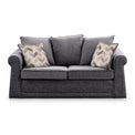 Branston Charcoal Soft Weave 2 Seater Sofabed with Oatmeal Scatter Cushions from Roseland Furniture