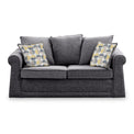 Branston Charcoal Soft Weave 2 Seater Sofabed with Beige Scatter Cushions from Roseland Furniture