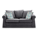 Branston Charcoal Soft Weave 2 Seater Sofabed with Duck Egg Scatter Cushions from Roseland Furniture