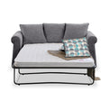 Branston Charcoal Soft Weave 2 Seater Sofabed with Duck Egg Scatter Cushions from Roseland Furniture