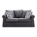 Branston Charcoal Soft Weave 2 Seater Sofabed with Mono Scatter Cushions from Roseland Furniture