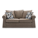 Branston Fawn Soft Weave 2 Seater Sofabed with Denim Scatter Cushions from Roseland Furniture
