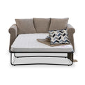 Branston Fawn Soft Weave 2 Seater Sofabed with Denim Scatter Cushions from Roseland Furniture