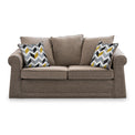 Branston Fawn Soft Weave 2 Seater Sofabed with Mustard Scatter Cushions from Roseland Furniture