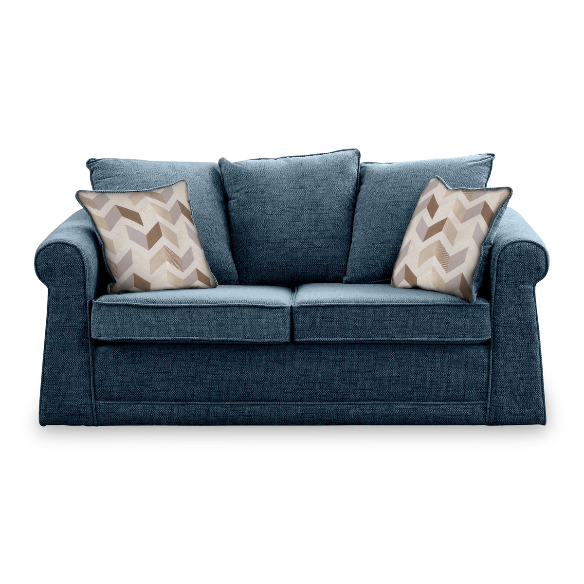 Branston Midnight Soft Weave 2 Seater Sofabed with Oatmeal Scatter Cushions from Roseland Furniture