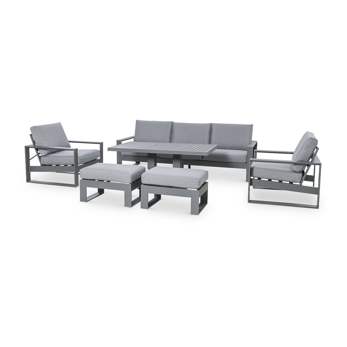 Amalfi Grey 3 Seat Sofa Set With Rising Table from Roseland Furniture