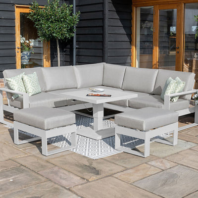 Maze Amalfi Small Corner Dining with Square Rising Table