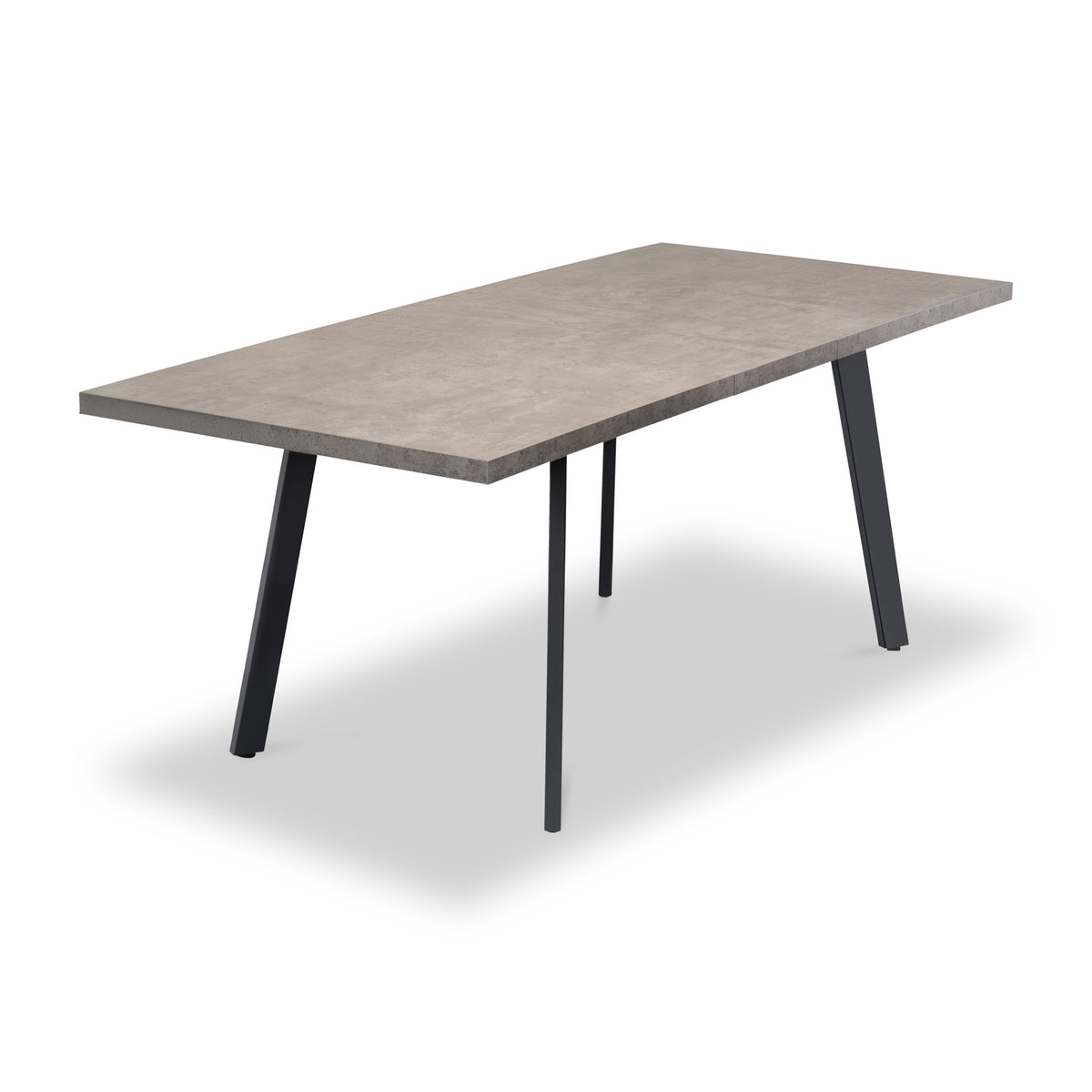 Parker Grey Extending Dining Table with concrete look from Roseland