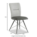 Parker Light Grey Fabric Dining Chair dimensions