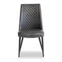 Spencer Grey Faux Leather Quilted Dining Chair