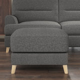 Foxton Charcoal Footstool from Roseland Furniture
