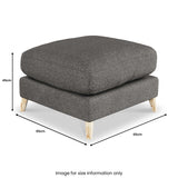 Foxton Charcoal Footstool dimensions