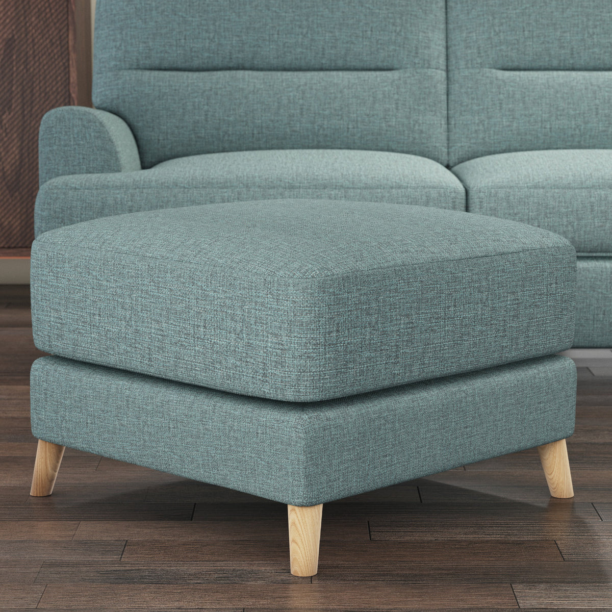 Foxton Teal Footstool from Roseland Furniture
