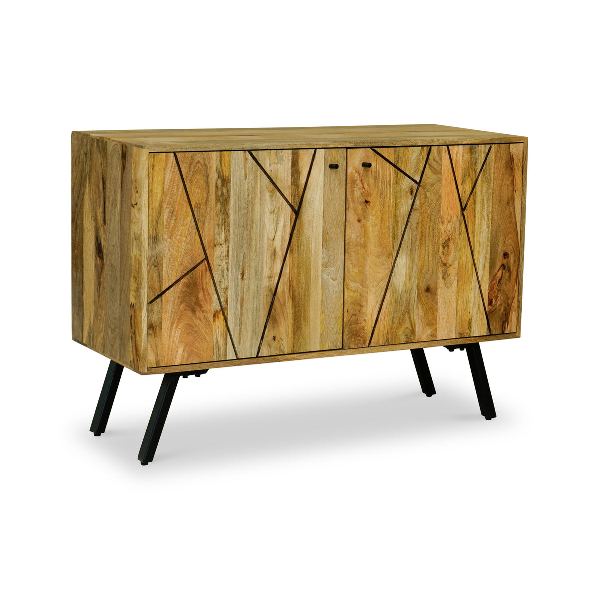 Maddox Grooved Mango Wood 2 Door Sideboard Cabinet from Roseland Furniture