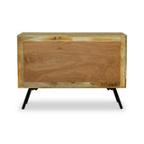 Maddox Grooved Mango Wood 2 Door Sideboard Cabinet
