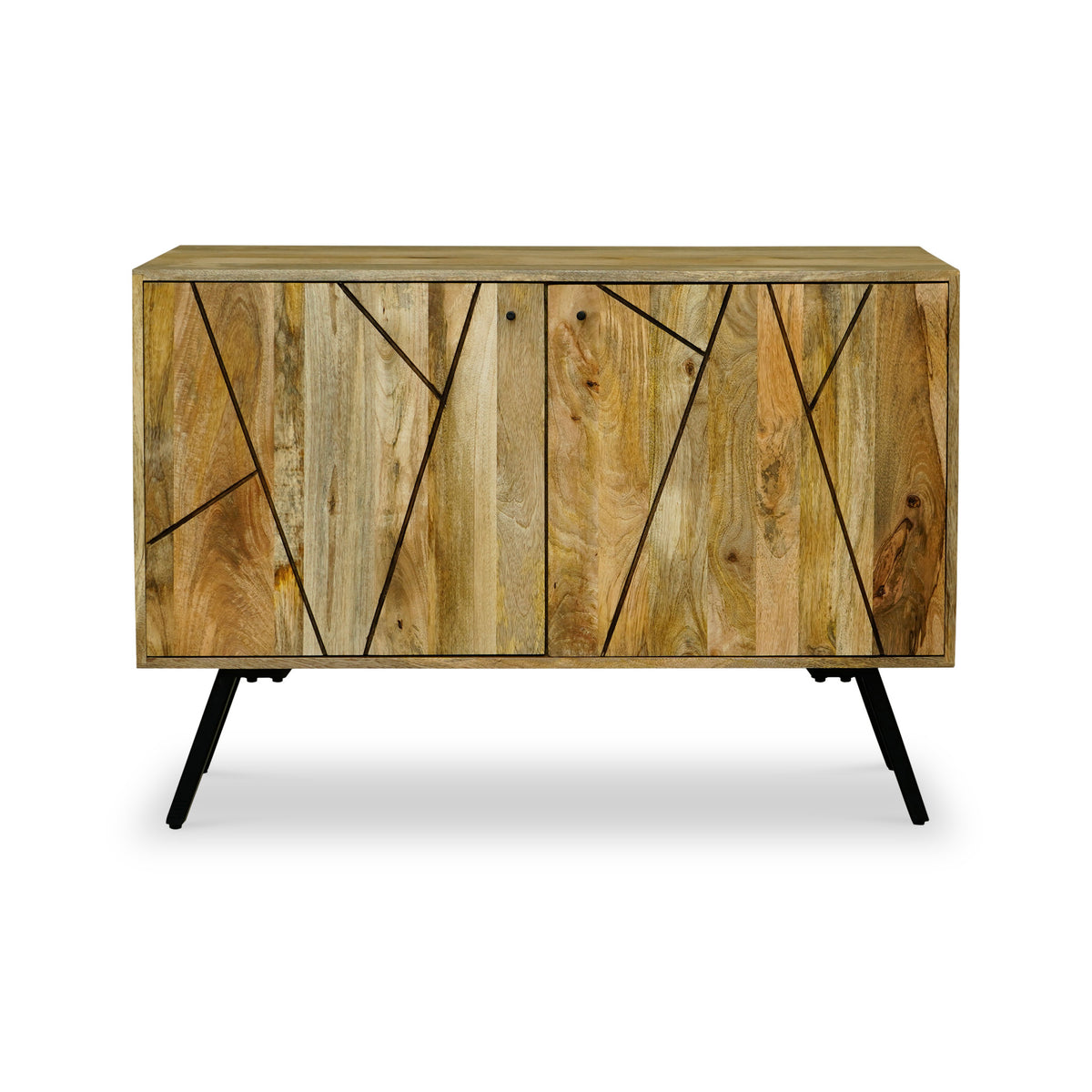 Maddox Grooved Mango Wood 2 Door Sideboard Cabinet