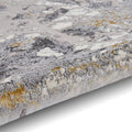 Aldrin Grey Gold Marble Effect Rug