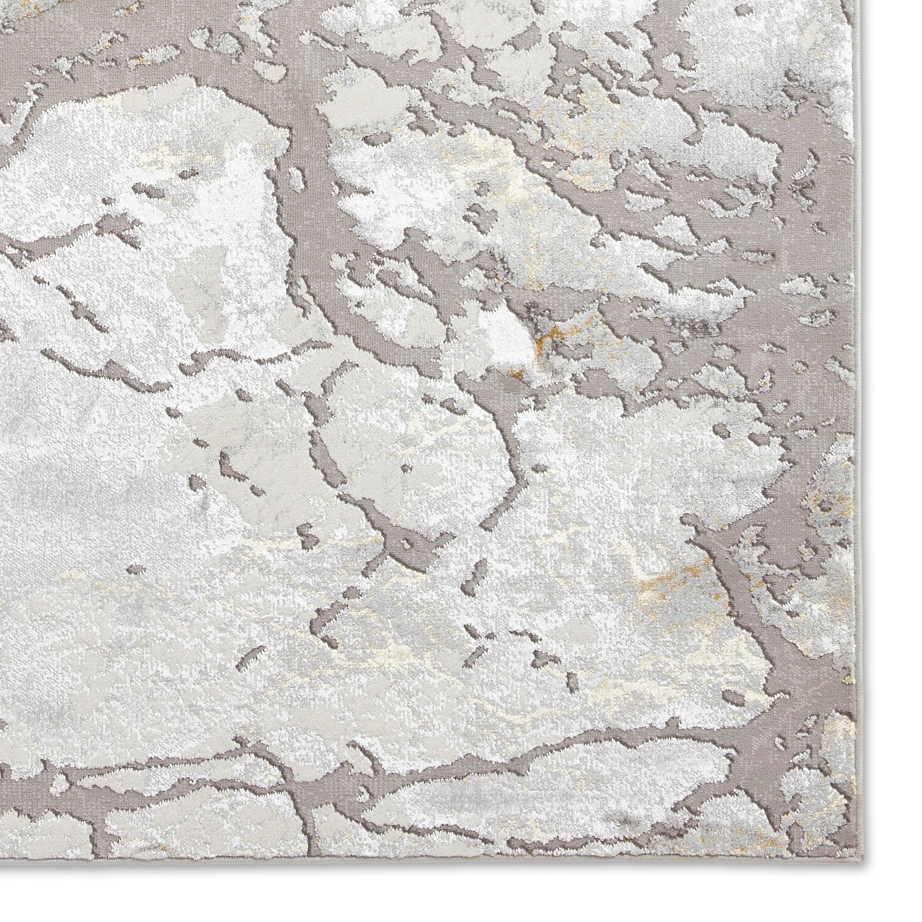 Aldrin Grey Gold Marble Effect Rug
