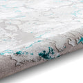 Aldrin Grey Green Marble Effect Rug