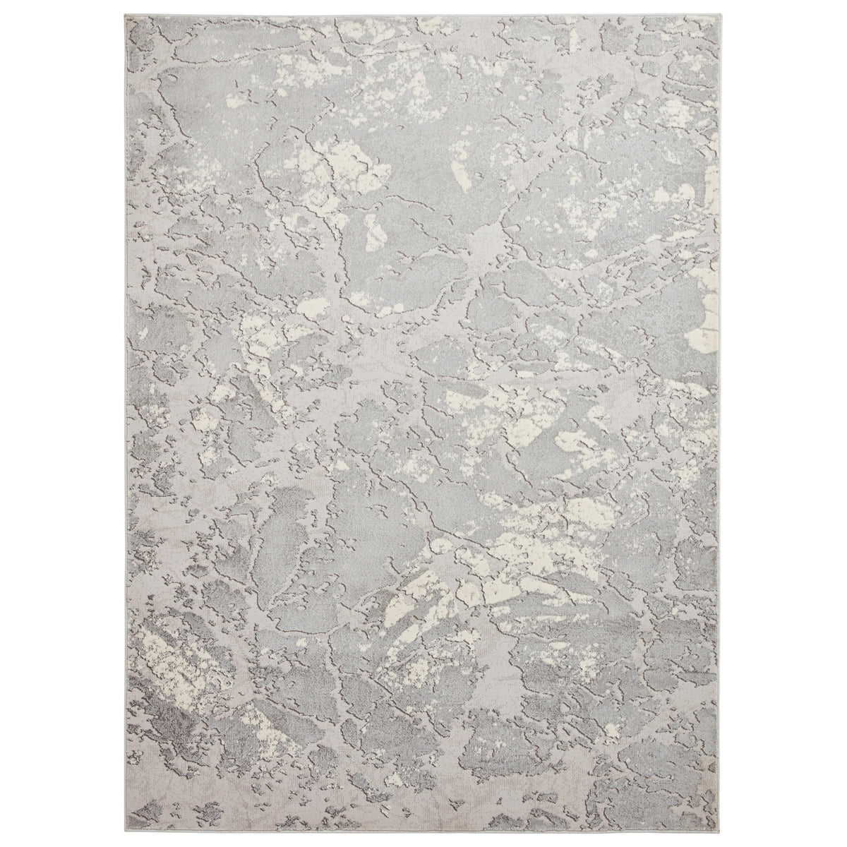 Aldrin Grey Ivory Marble Effect Rug from Roseland Furniture