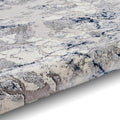 Aldrin Grey Navy Marble Effect Rug