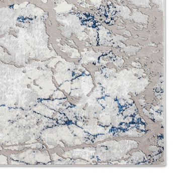 Aldrin Grey Marble Effect Rectangular Rug for Living Room or Bedroom ...