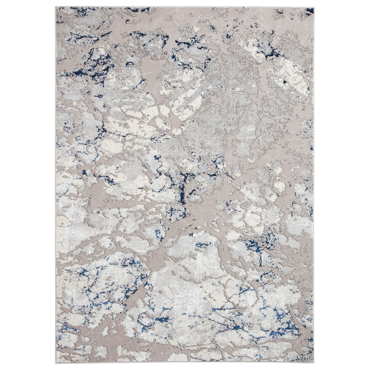 Aldrin Grey Navy Marble Effect Rug from Roseland furniture