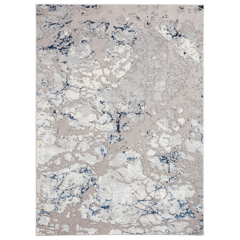 Aldrin Grey Marble Effect Rectangular Rug for Living Room or Bedroom ...