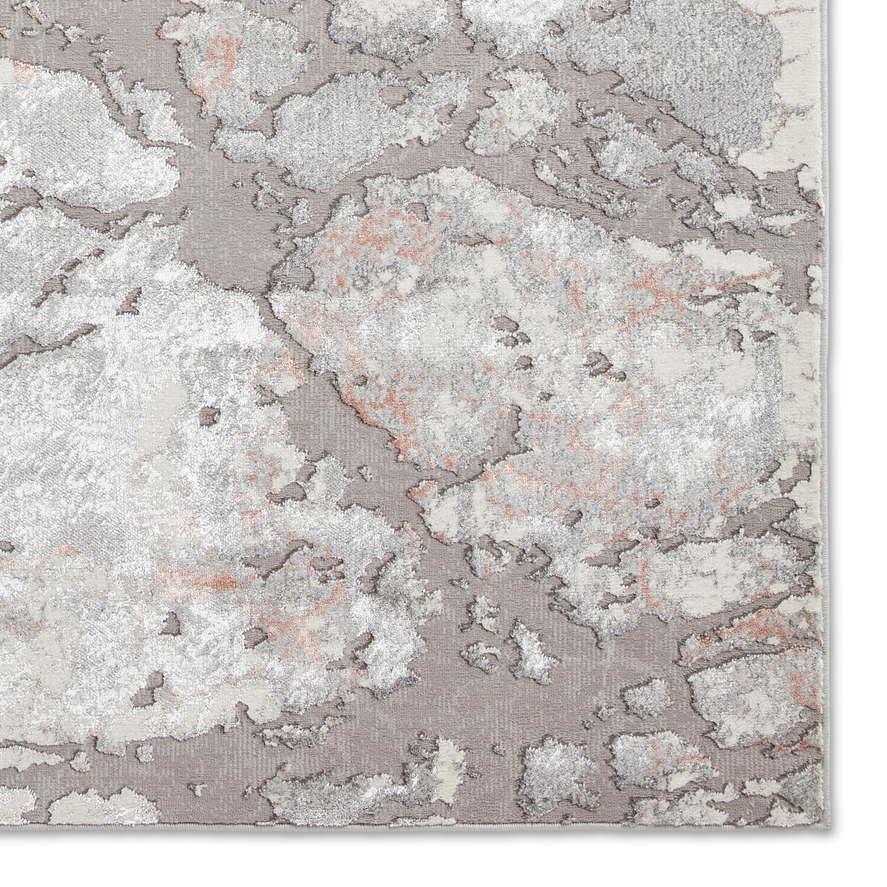 Aldrin Grey Rose Marble Effect Rug
