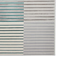 Aldrin Grey Striped Patterned Rug
